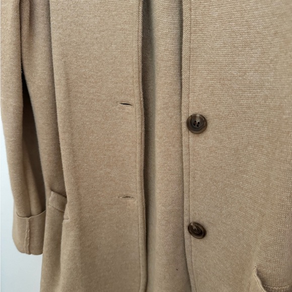 J. Crew Mercantile Tan Knit Button Front Cardigan Sweater Blazer Jacket Size M - Picture 4 of 7